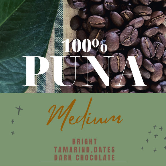 100% Puna Coffee WHOLE BEAN / GROUND